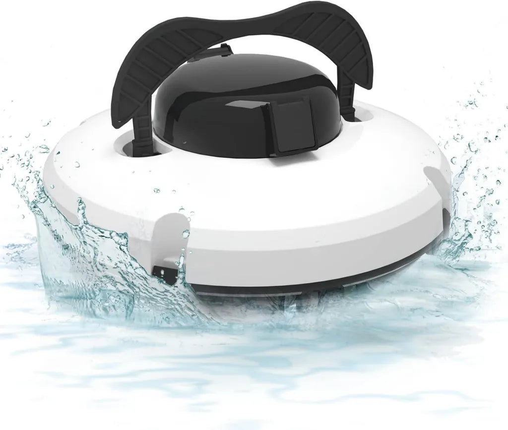 Lixada Automatischer Poolroboter, 120 Min. Leistungsstarke Bodenreinigung, Kabelloser Poolsauger für Schwimmbecken
