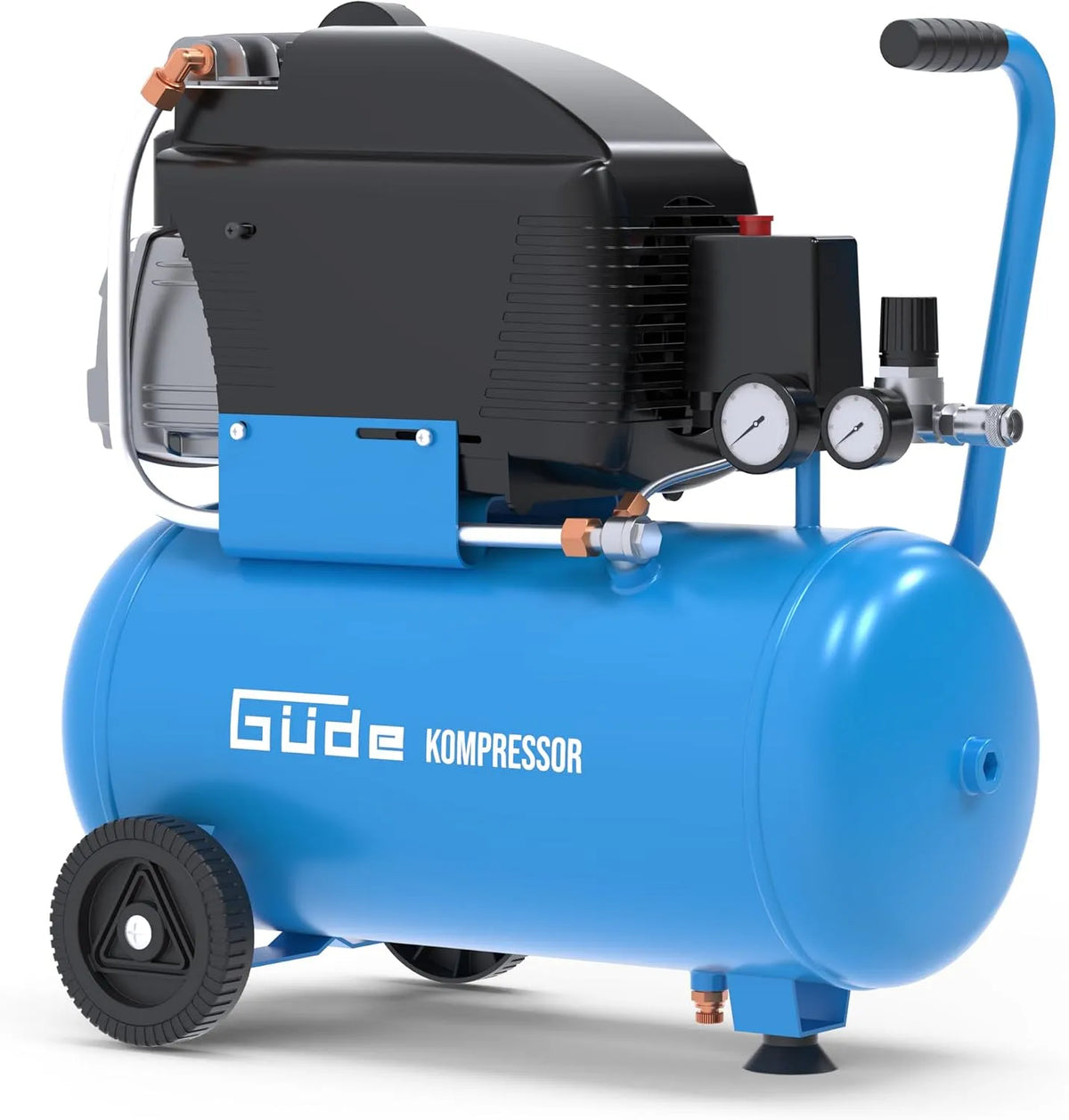 Güde Kompressor 231/10/24 ölgeschmiert – mobile Ausführung, 10 bar, 24 l, 206 l, 1500 W