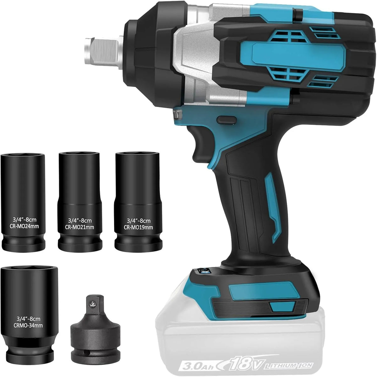 Makita 4.0Ah Schlagschrauber und Impulsschrauber, Akku-Betrieb, bürstenloser Motor, 4 Zoll