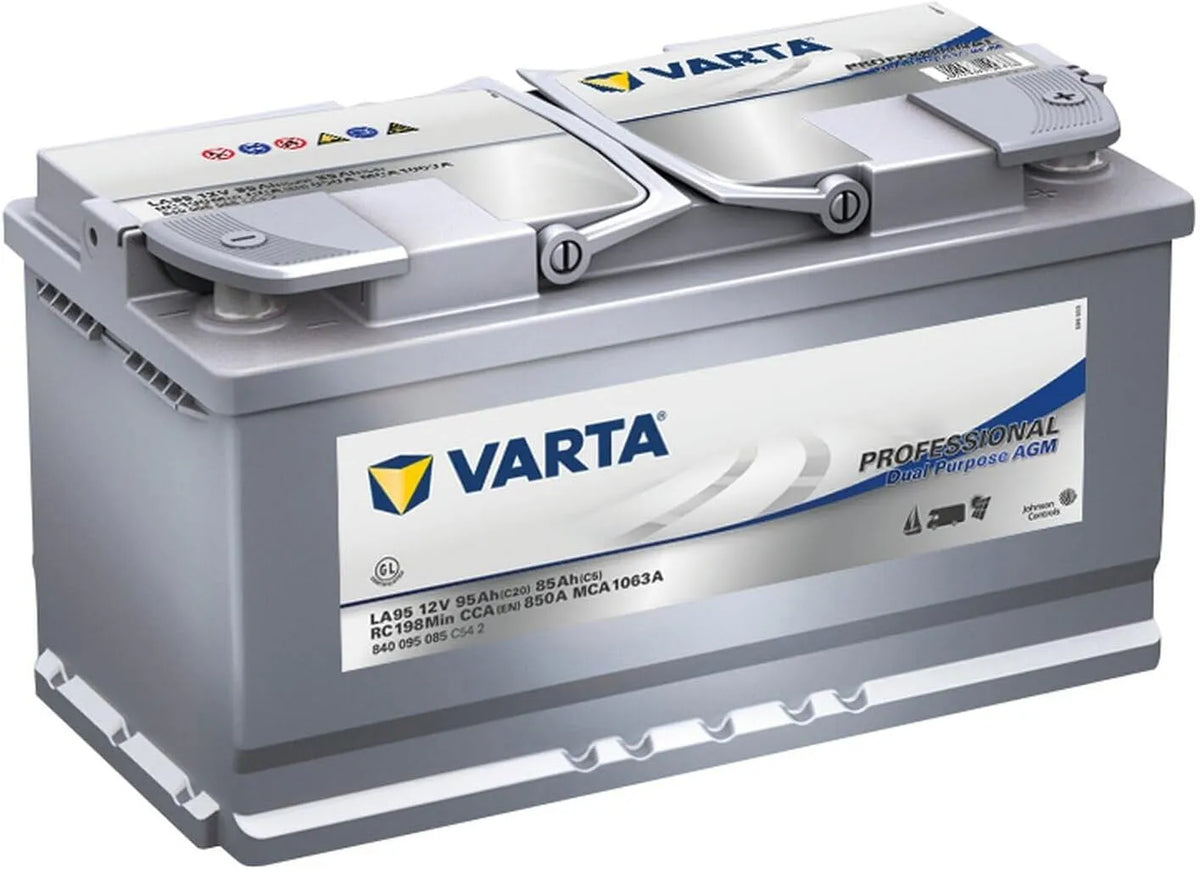 Varta Versorgungsbatterie und Solar- und Freizeitakku, 95Ah, 12V, 850A, für Boot und Bordstrom