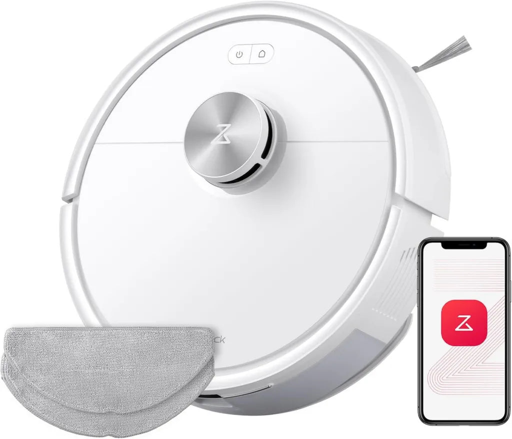 Roborock Q7 M5-Saugroboter mit 10.000Pa Saugleistung und Wischfunktion, Dual Anti-Tangle, 150 Minuten Laufzeit, LiDAR-Navigation, ideal für Teppiche und Tierhaare, App-gesteuert (Weiß)