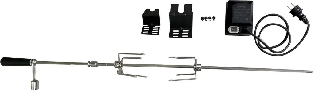 Elektrisches Grillspießset für Gasgrills mit Rotationsfunktion