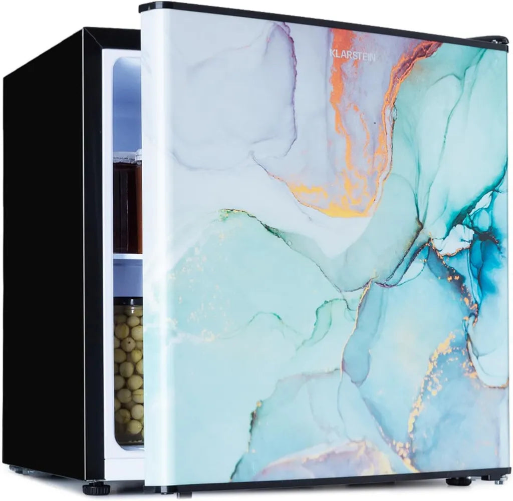 Klarstein CoolArt Mini-Kühlschrank 45L - 5-stufiges Thermostat, Pastell-Design