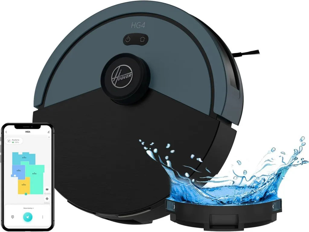 Hoover HG4 Intelligenter Saug- und Wischroboter, 4000Pa, Lasernavigation, App-Steuerung, Auto-Rückkehr, Hindernisvermeidung