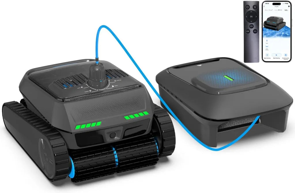 Intelligenter Poolroboter mit 10000 GPH Saugleistung und Selbstparkfunktion