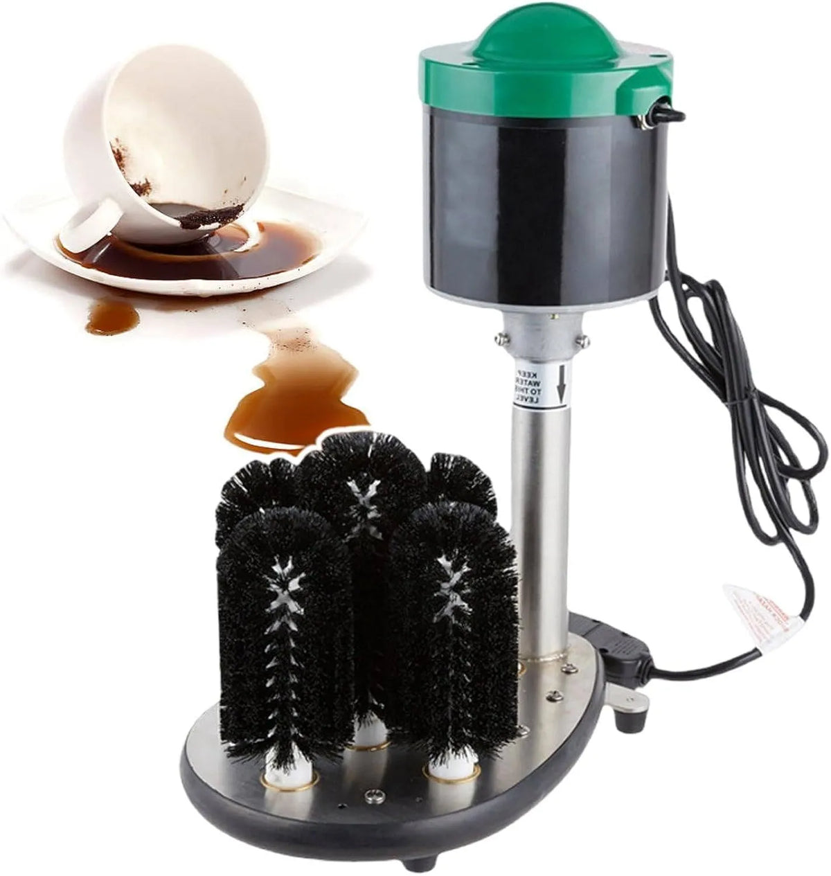 Geschirrspüler, Spülmaschine, gewerblich, Restaurant, elektrische Weinglasreinigungsmaschine mit 5 Bürsten und 240 U/min für Bars, Professionelle