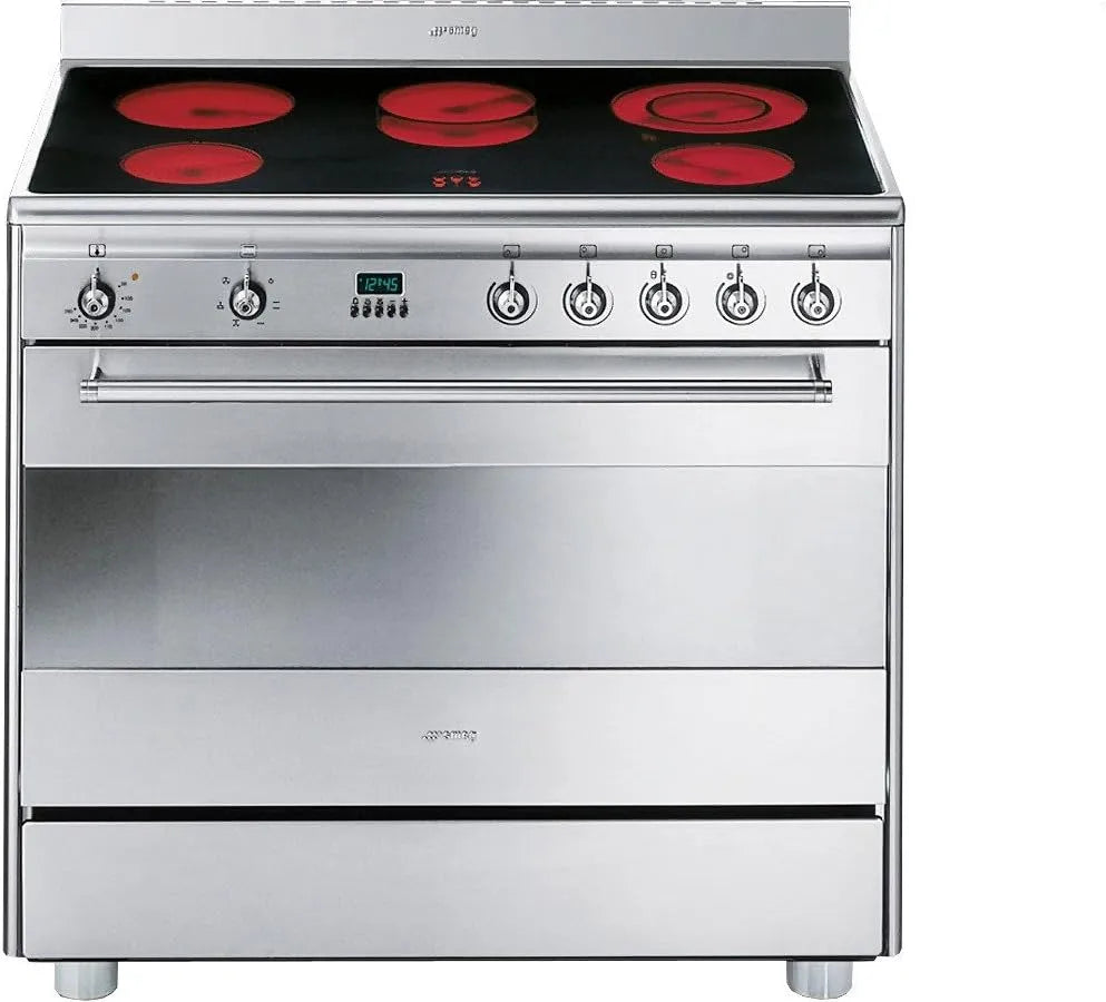 Smeg SCD91CMx5 Backofen, autark, Edelstahl, drehbar, Öfen und, Herd, Knöpfe, vor, Elektronische