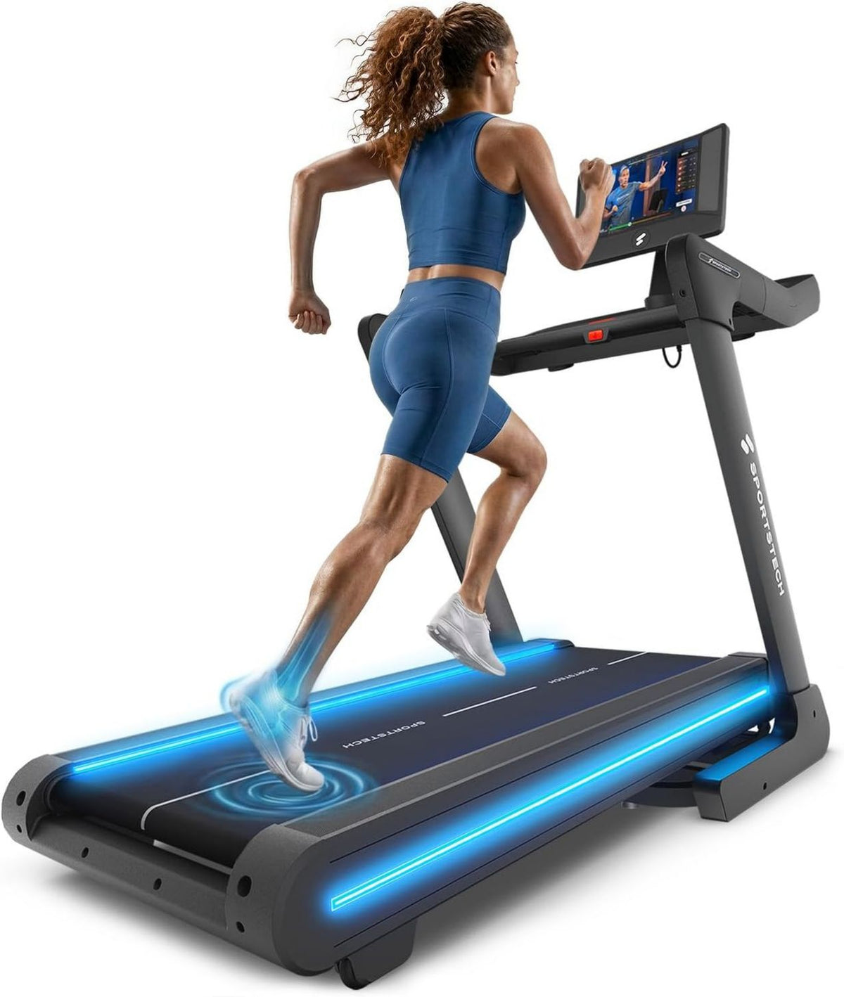 Sportstech Laufband - einstellbare Steigung, klappbar, leiser Betrieb, mit Display, 150kg, 20km/h, 7PS