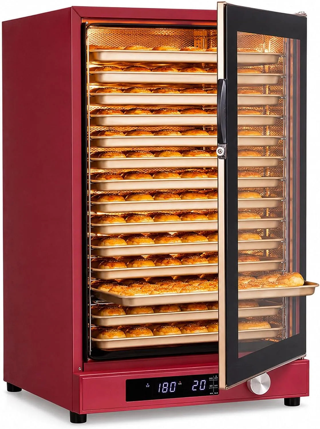 Modell 999-minuten-timer, 3200 W, 120l Gewerblicher Heißluftofen, 15 Einschubebenen Zum Backen, 25, 260 °c, Für Brot, Gären Und Dörren, Kuchen