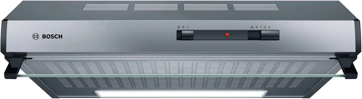 Bosch Serie 2 DUL62FA51 Dunstabzugshaube, 60 cm, Küchenhaube, LED-Beleuchtung, 3 Leistungsstufen, 60 cm breit, Um- & Abluft, Schiebeschalter