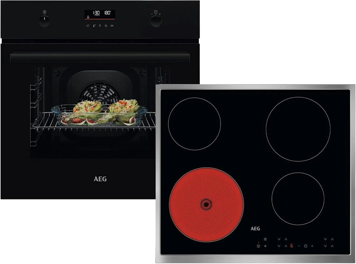 AEG AB31BP1 BPK53516xB Glaskeramikkochfeld, AEG AB31BP1 Set Pyrolyse Backofen BPK53516xB + Glaskeramikkochfeld NRN64A00xB