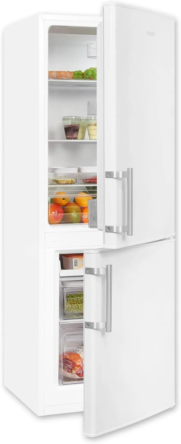 Exquisit KGC233-60-HE-040D Kühl-Gefrierkombination, 173 L, Kühlschrank mit Gefrierfach, Weiß