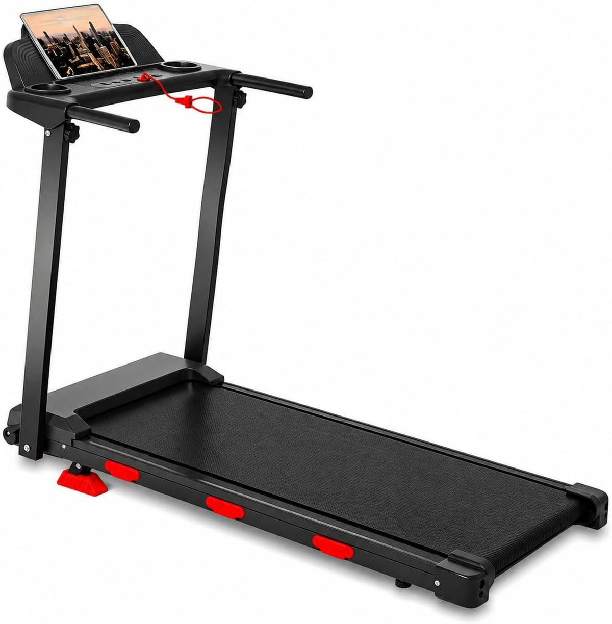 Walking Pad - einstellbare Steigung, klappbar, LED-Anzeige, mit Display, 156 kg, 12 km/h, 0 HP
