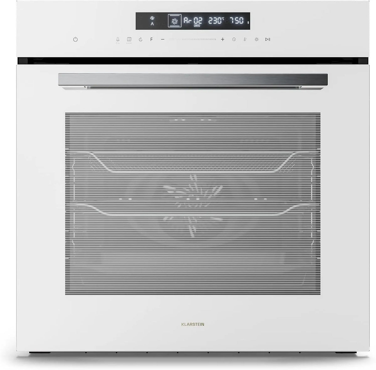 Klarstein Backofen, 60 cm, 72 L, Energieklasse A, Einbau, Touch-Bedienung, Timer, Kindersicherung, Weiß, 13 Modi, Touch-Steuerung, Airfryer-Funktion