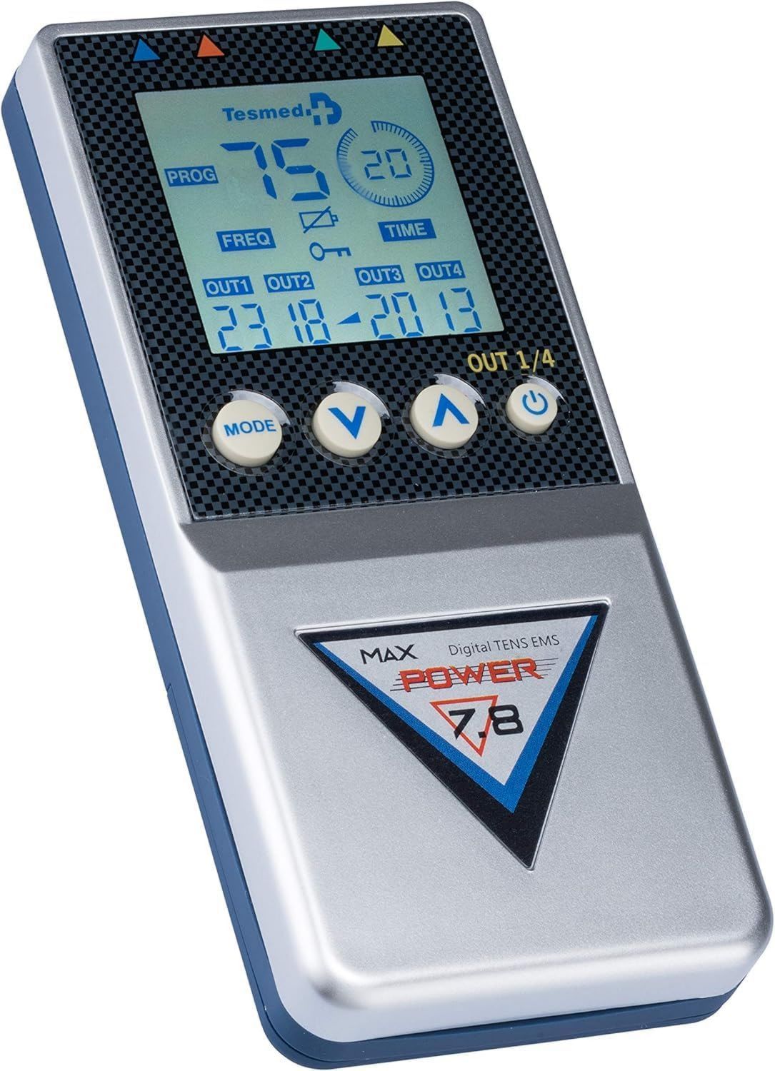 Max 7.8 Digital TENS-Massage + EMS Duo Elektrostimulationsgerät mit 4, TESMED