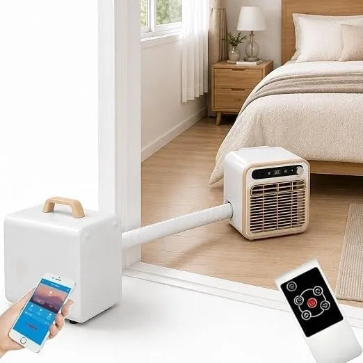 Klimaanlage 12-Stunden-Timer, 130 m3/h, WLAN, leise, Camping, Split-Klimaanlage Für Unterwegs, Wohnwagen Bett, Für Zelt, Wohnmobil, Lkw