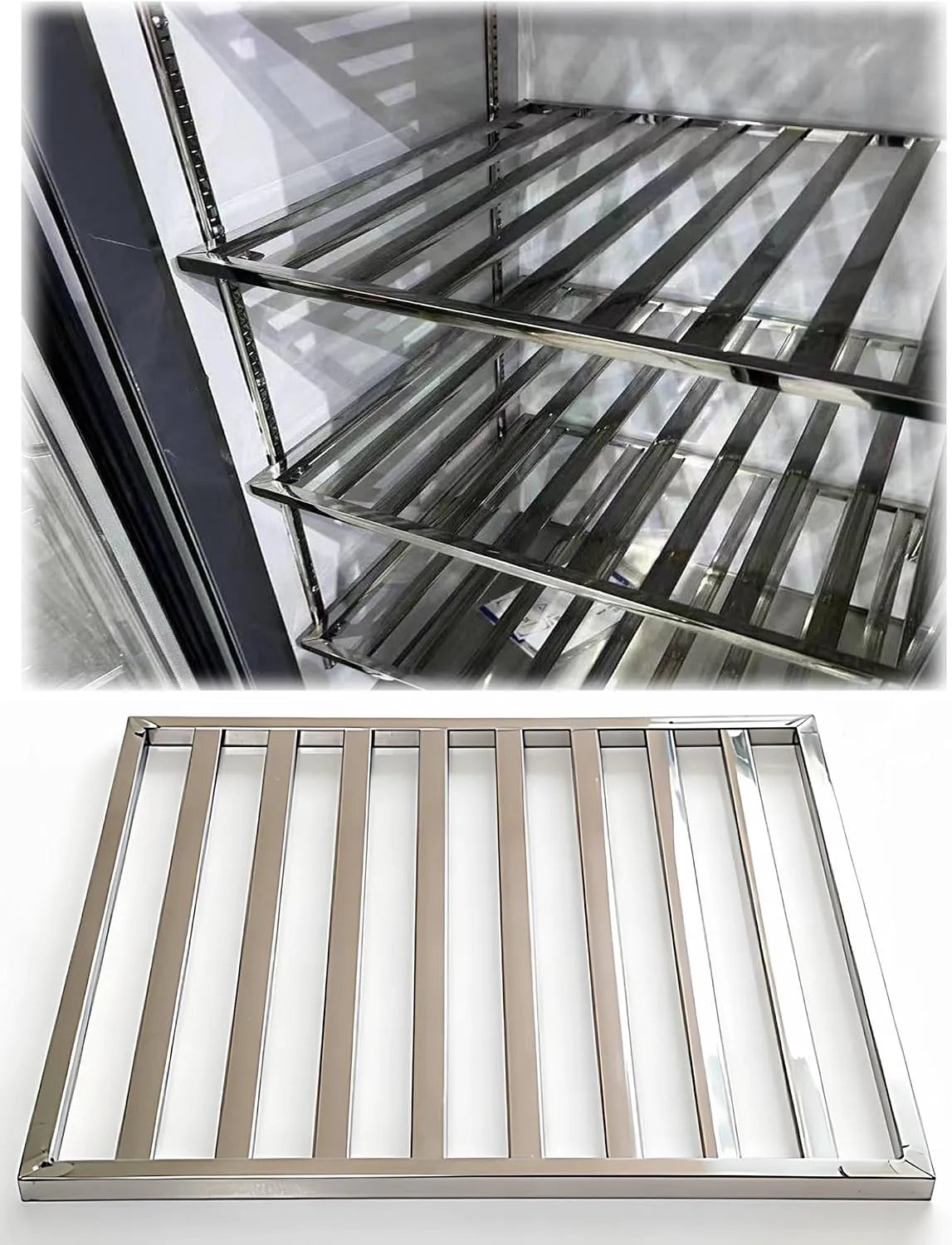 Gefrierschrank, Gefrierfach, Edelstahl, Tiefkühlschrank, Edelstahl-Kühlschrankregal