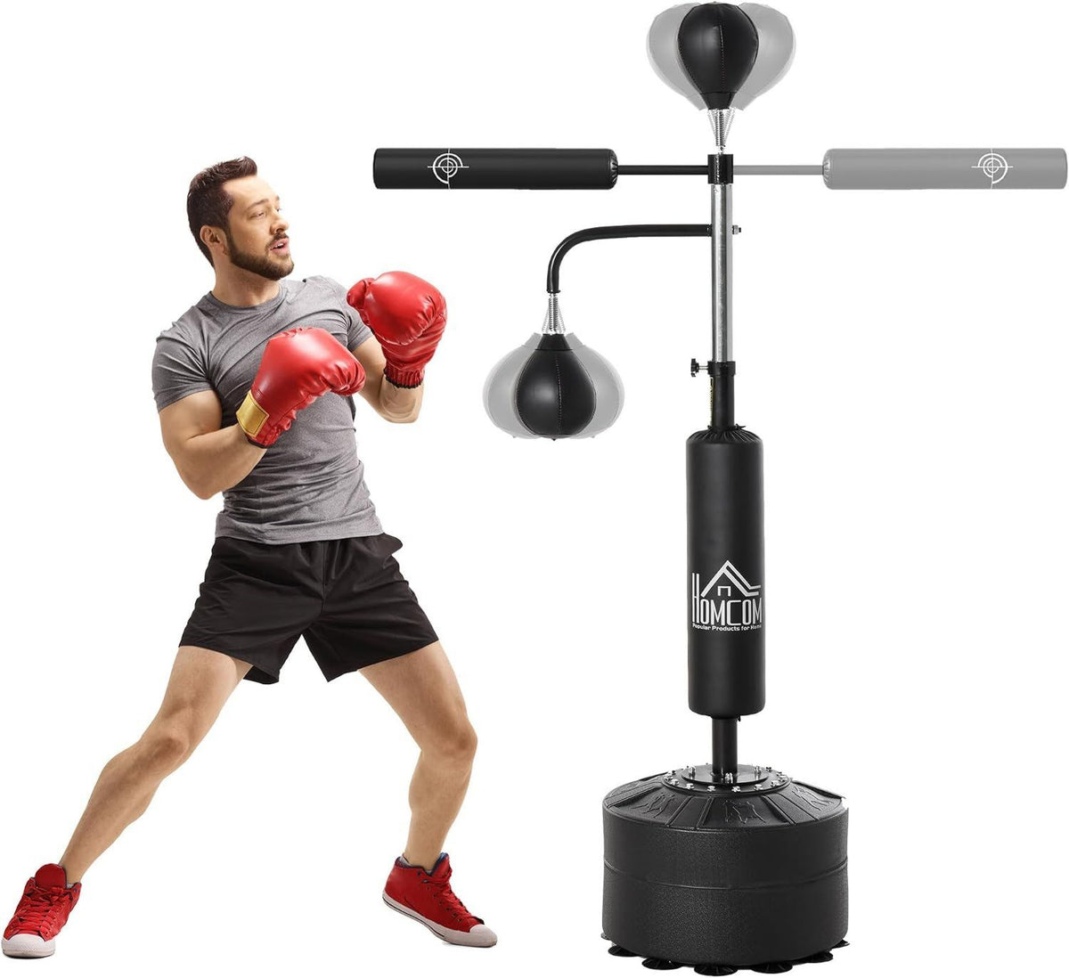 HOMCOM Boxsack – freistehend, höhenverstellbar, drehbar, 230 cm