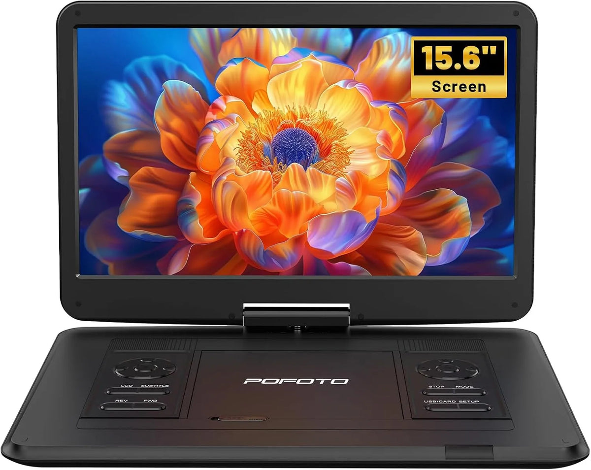 Smart TV, Fernseher, USB, tragbar, Schwarz, 6'' Drehbarem HD-Display, Unterstützt Mehrere Formate, SD, POFOTO 17, Projektor-Sync, Stereo-Lautsprecher