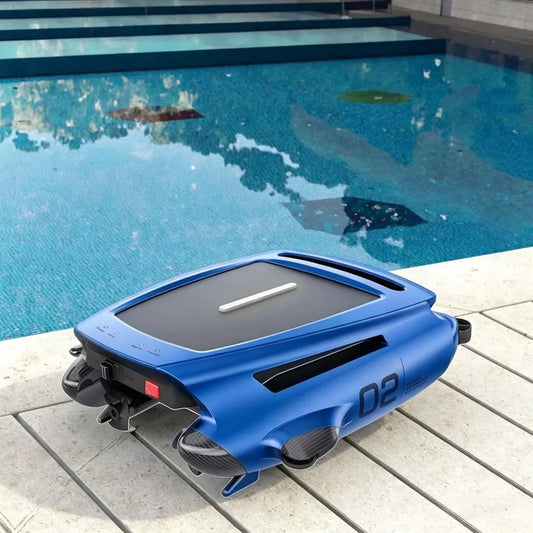 Solarbetriebener Pool-Skimmer-Roboter mit Anti-Drift-Füßen – Effiziente Reinigung, Blau