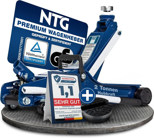 Hydraulischer Wagenheber – TÜV, hydraulischer Mechanismus, 375 mm, 2.000 kg, für Fahrzeugpflege