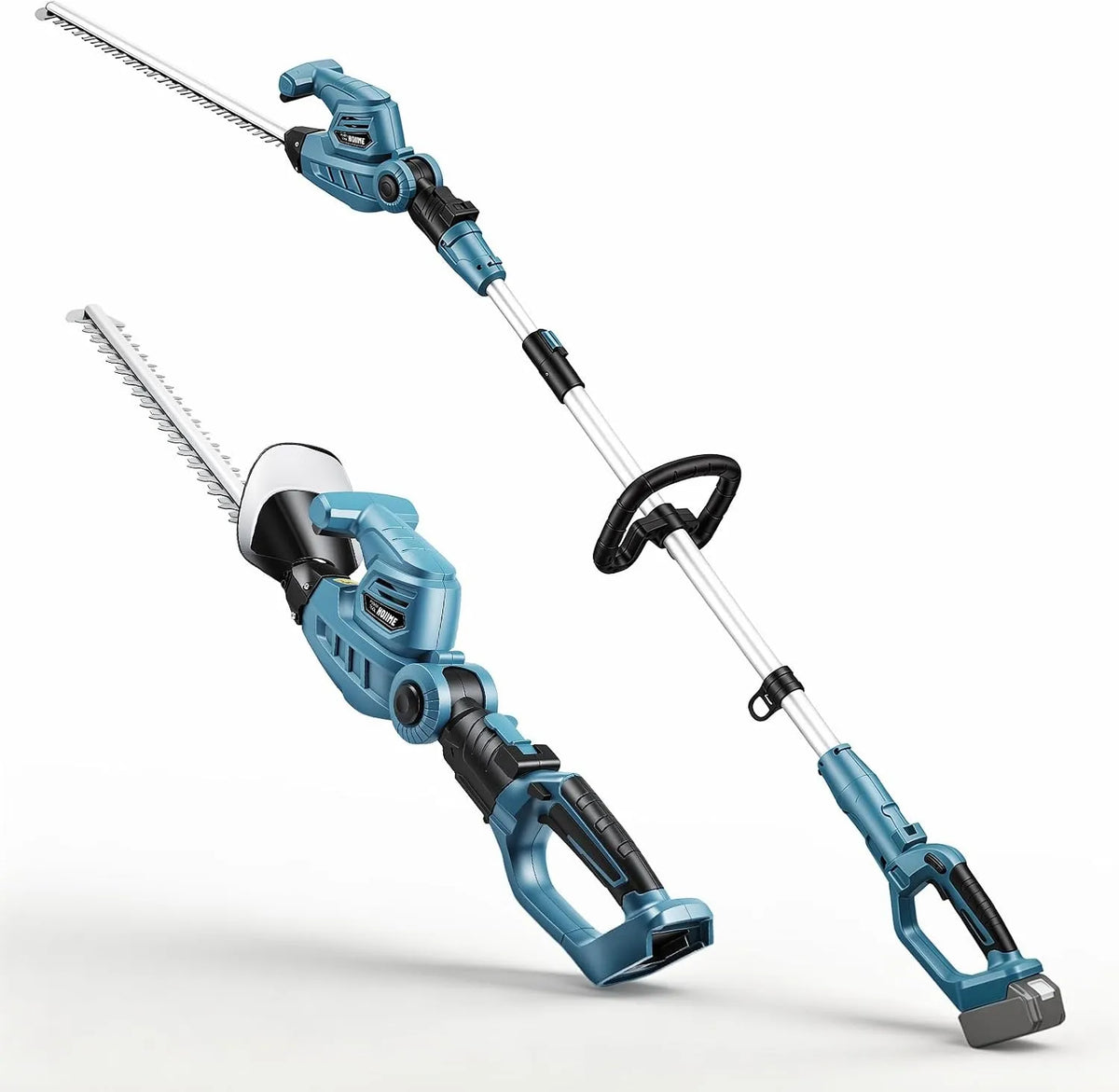 Heckenschere, Akku-Betrieb, Teleskopstiel, 2-in-1, 50 cm, 18V