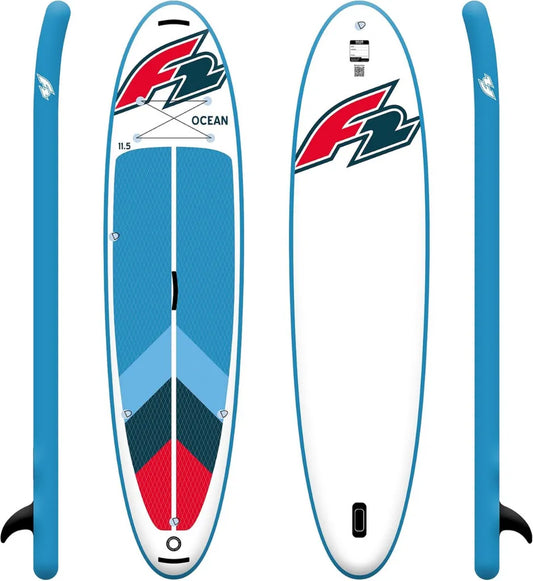Aufblasbares SUP-Board Ocean LTD 2025 mit 3-Finnen-System, rot, stabile Konstruktion