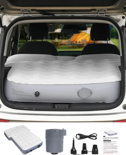 Auto Luftmatratze für SUV und Kombi mit Pumpe und Kissen, tragbar und universell für Reisen und Camping