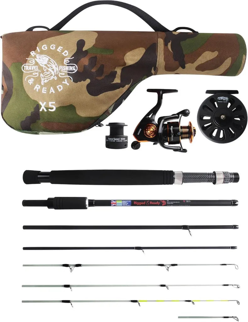 Rigged & Ready X Series™ Reiseruten - Kompakte und Vielseitige Angelruten für Süß- und Salzwasser