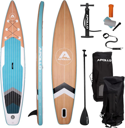 Hochwertiges aufblasbares SUP-Board Set für Anfänger und Profis inklusive Paddel und Pumpe