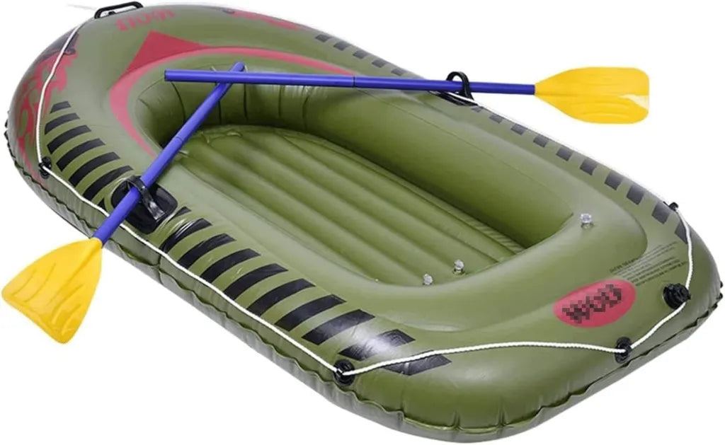 Aufblasbares OLOTU Kajak-Set für 3 Personen, robustes und tragbares Tarn-Schlauchboot