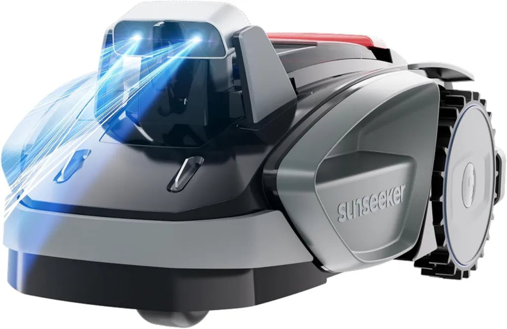 SUNSEEKER V3 Vision AI Rasenroboter, kabellos, 6400 Sq.Ft, automatische Hindernisvermeidung, leise, App-gesteuert, Mehrzonen-Navigation, 22° Steigung
