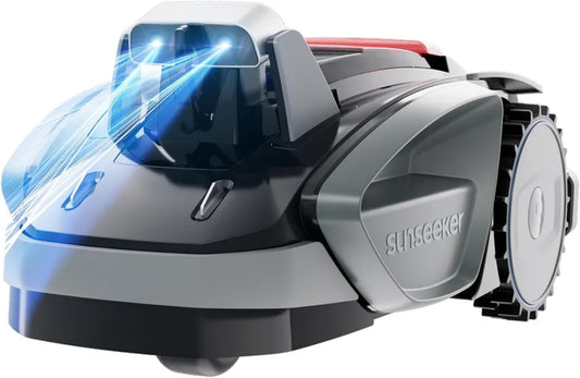 SUNSEEKER V3 Vision AI Rasenroboter, kabellos, 6400 Sq.Ft, automatische Hindernisvermeidung, leise, App-gesteuert, Mehrzonen-Navigation, 22° Steigung