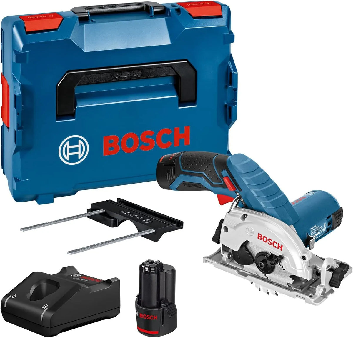 Bosch BOXX 136 Kreissäge – GKS, Akku-Betrieb, für gewerblichen Einsatz, 85 mm, 12V, 0Ah, schwarz
