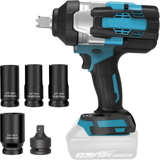 Makita 4.0Ah Schlagschrauber und Impulsschrauber, Akku-Betrieb, bürstenloser Motor, 4 Zoll