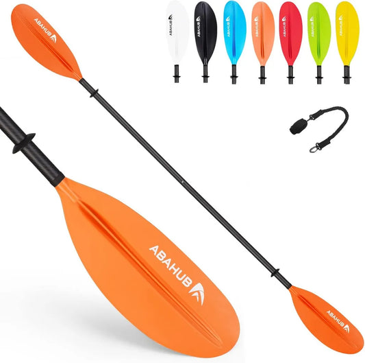Abahub Verstellbares Carbon-Kajakpaddel 230 cm mit Paddelleine, ideal für Kajaks und Kanus