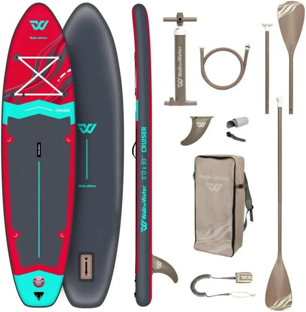 WOW Cruiser 11.0 Aufblasbares SUP-Board für 2 Personen – 335 cm x 84 cm, Komplettset bis 170 kg, Geeignet für Anfänger und Fortgeschrittene