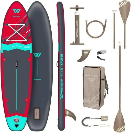 WOW Cruiser 11.0 Aufblasbares SUP-Board für 2 Personen – 335 cm x 84 cm, Komplettset bis 170 kg, Geeignet für Anfänger und Fortgeschrittene