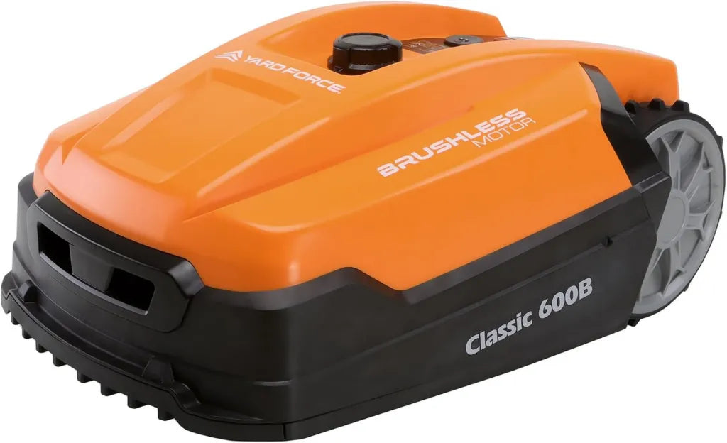 Yard Force Mähroboter 600B, für Rasenflächen bis 600 qm, bürstenloser Motor, intuitive Steuerung, App- und Bluetooth-Konnektivität, geeignet für 40% Steigungen, 28V 2,0Ah Li-Ion Akku