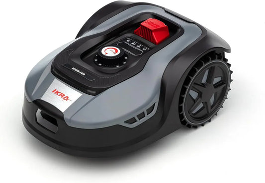 Leistungsstarker IKRA Mähroboter iROM 600 für bis zu 600m² mit App-Steuerung, WLAN/Bluetooth, Multizonenfunktion, Ladestation, Regensensor und 6 Ersatzmessern