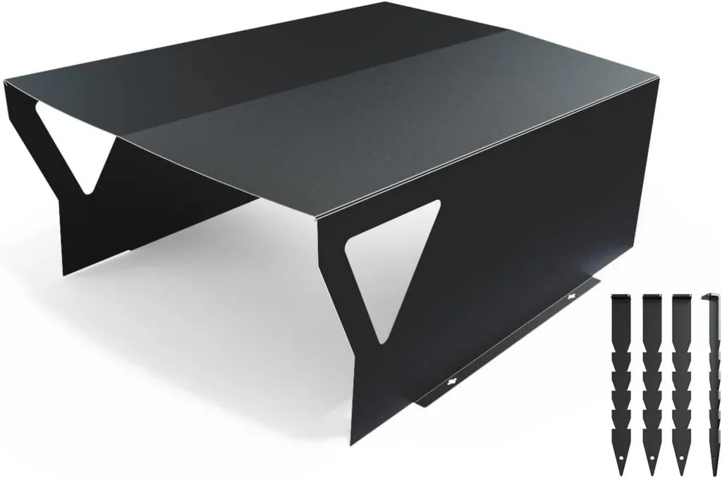 Roboter-Rasenmäher-Garage aus Metall, Schwarz Matt, 60x78x33cm