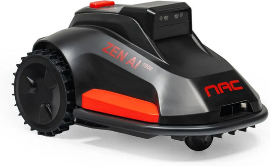 Intelligenter Mähroboter NAC Zen AI N1000-AI mit App-Steuerung und Regensensor für 1000m² inklusive Garage und Ersatzklingen