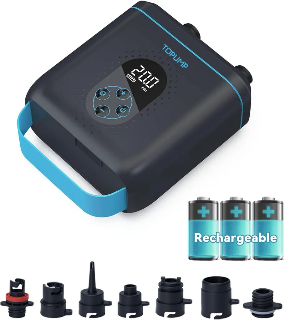 Wiederaufladbare TOPUMP SUP-Pumpe 20PSI mit Auto-Abschaltung und Typ-C