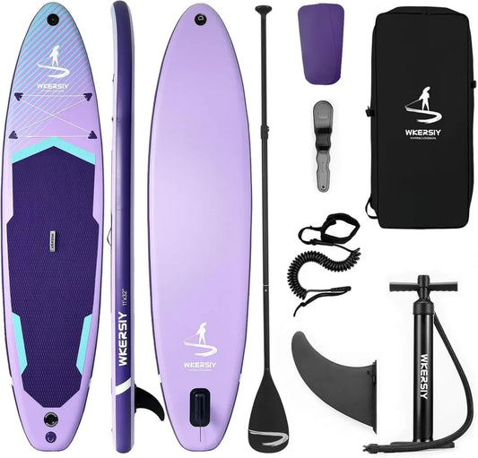 Vielseitiges aufblasbares SUP-Board 335cm – Stabilität für Anfänger und Profis – Buntes Paddelbrett für Yoga, Angeln und Freizeit