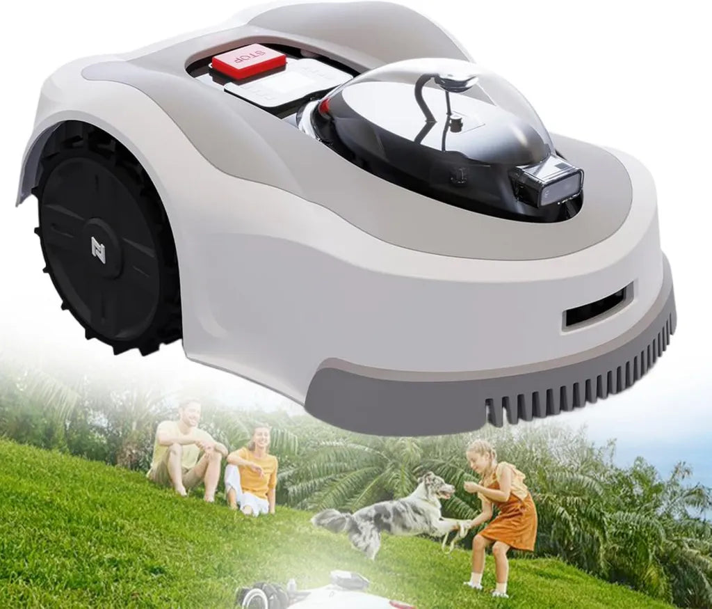 Automatischer Rasenmäher ohne Begrenzungsdraht für 1000m², Effiziente Gitter-Mähstrategie, Intelligente Kartierung und Aufladung, Wasserdicht IPX6