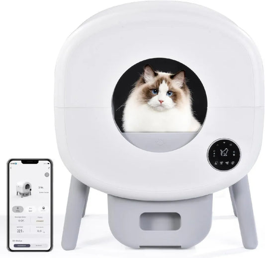 Intelligente, geruchsfreie automatische Katzentoilette mit großem Fassungsvermögen