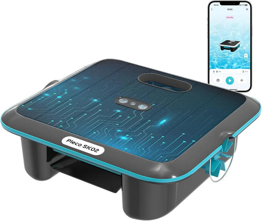 Solarbetriebener Pool-Skimmer-Roboter mit App-Steuerung und Wassertemperaturerkennung