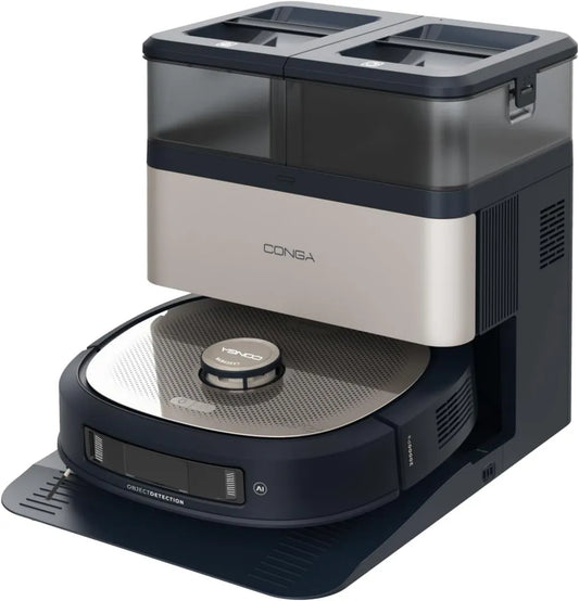 Cecotec Conga Z100 X-Treme Saug- und Wischroboter mit Laser und KI, Selbstentleerungsstation, 20000Pa, Professionelles XXL-Reinigen