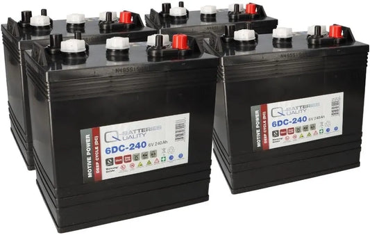 Reinigungsmaschinen Und Mehr - Langlebig, Hochwertige 6V 240Ah Deep Cycle Antriebsbatterien Im 4er-Set Zuverlässige Stromversorgung Für Arbeitsbühnen