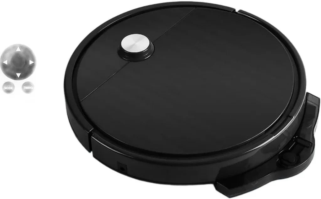 Intelligenter Saugroboter mit Sprachsteuerung, 3-in-1 Reinigung, Ultrakompakt 3,5 cm, Effiziente Navigation, 90 Min Betriebsdauer, Weiß-Schwarz Design